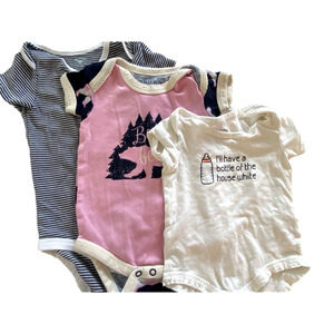 3 piece onsie set 3-6 month. Indigo, Joe Fresh, the little blue house